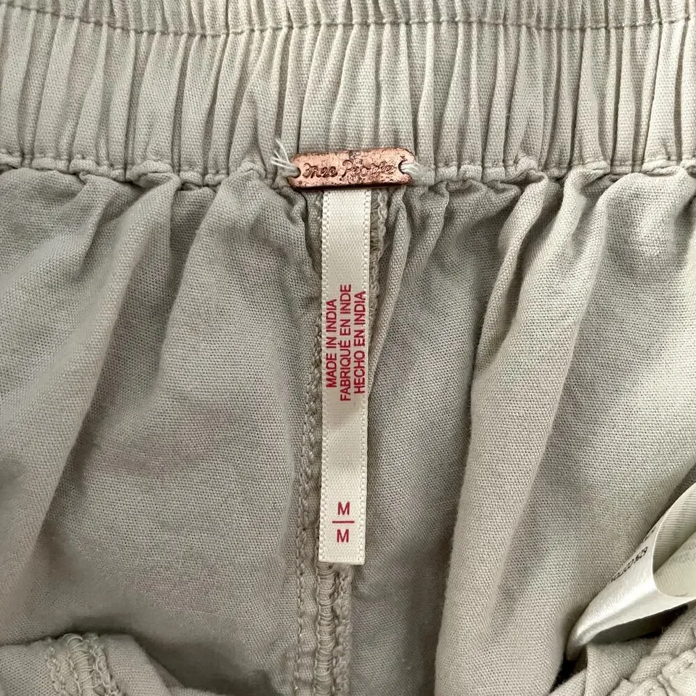 Free People Get Free Poplin Nilla Cream Pull-On Shorts Size M - Picture 4 of 7